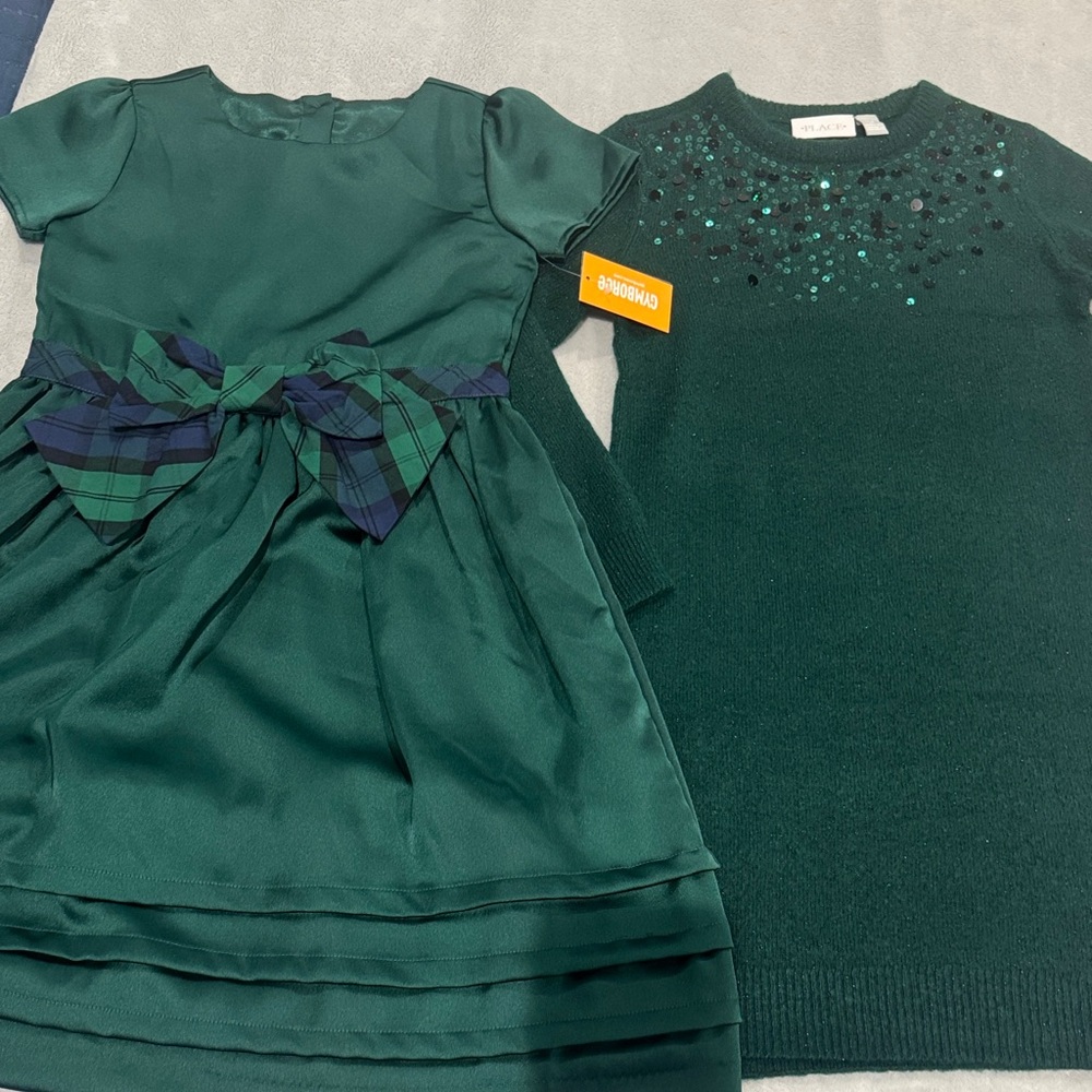 Gymboree/Children’s Place Green Kids Dress Set